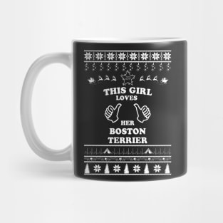 Merry Christmas Boston Terrier Mug